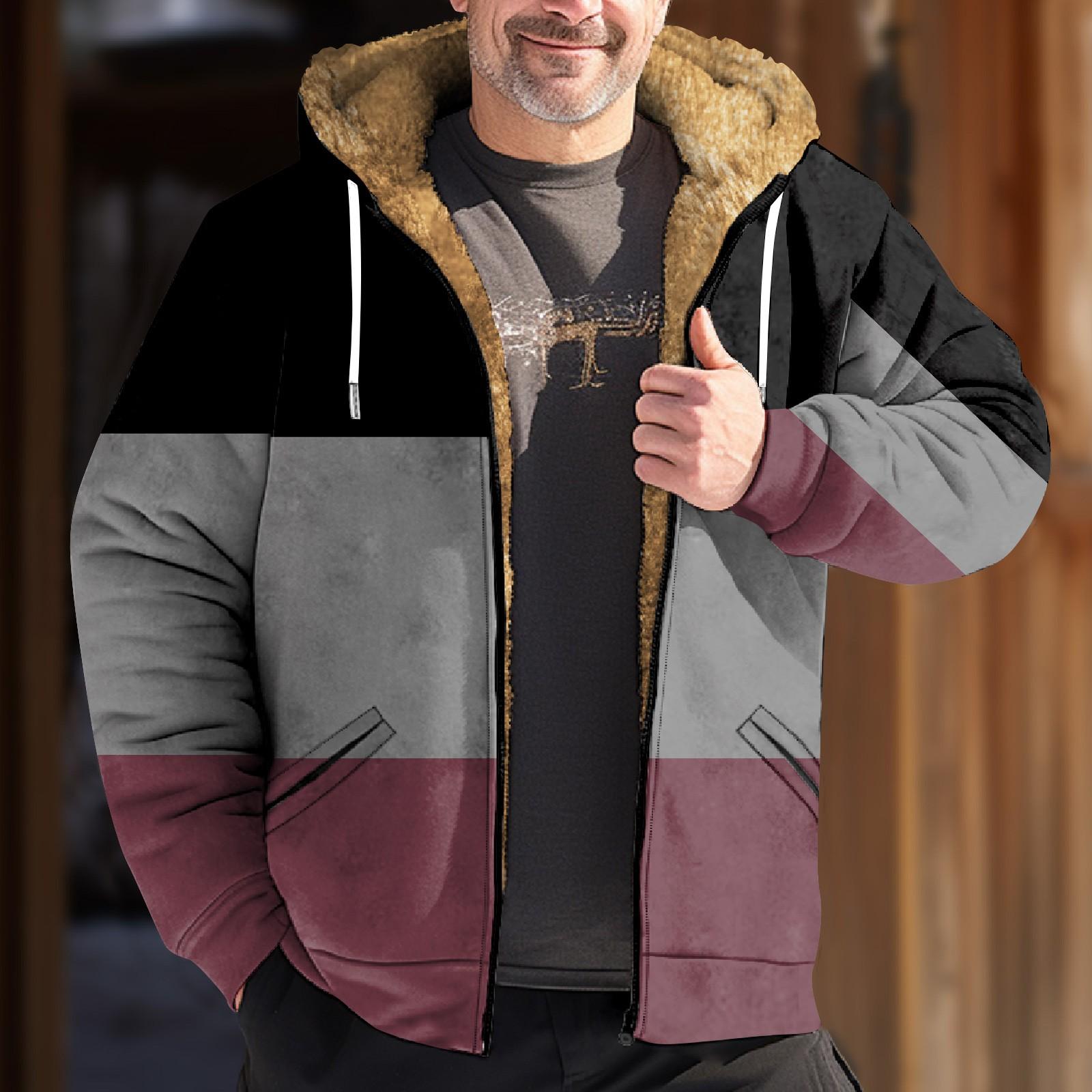 

Мужская куртка с принтом в стиле ретро, ​​мужская весенне-осенняя повседневная трендовая куртка на молнии с капюшоном