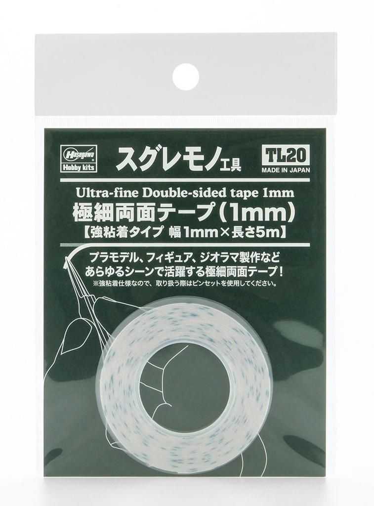 Hasegawa Excellent Tool Adhesive Tape for Plastic TL20 (Hasegawa) Extra-Fine Double-Sided Tape, 1mm, Models,