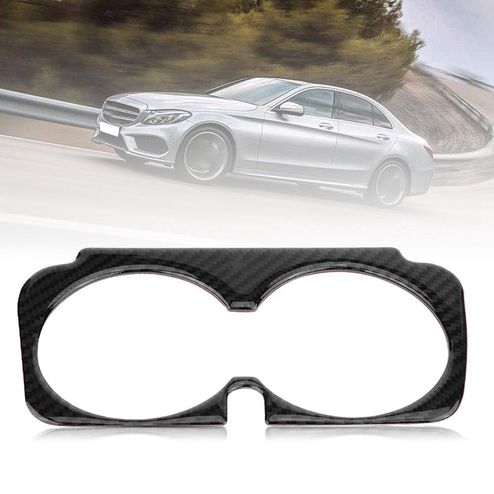 Carbon   Car Cup Holder Trim Sticker for   C Class W205 C180 GLC