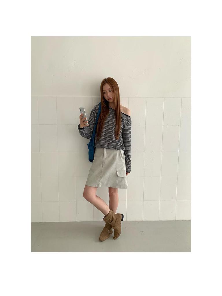 Sunai Damen High-Waist A-Linie Schlankmachender Weißer Cargo Minirock, Kollektion 2026