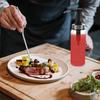 300Ml Premium Sauce Dispenser Bottle Glass Body Stainless Steel Pump Precision 8Ml Per Press for Jam Soy Sauce Vinegar Maple