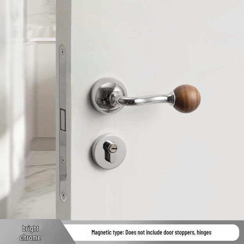 Bureau White Travertine Magnetic Silent Door Handle for Modern Luxury Bedrooms