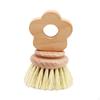 Dish Brush Scrub Home Cleaning Tools with Handle Sisal Bristles Fruit Vegetable Scrubber