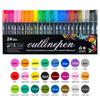 48-Color Double-Line Pen Set: Dreamy Glitter, Metallic, & Fluorescent Markers