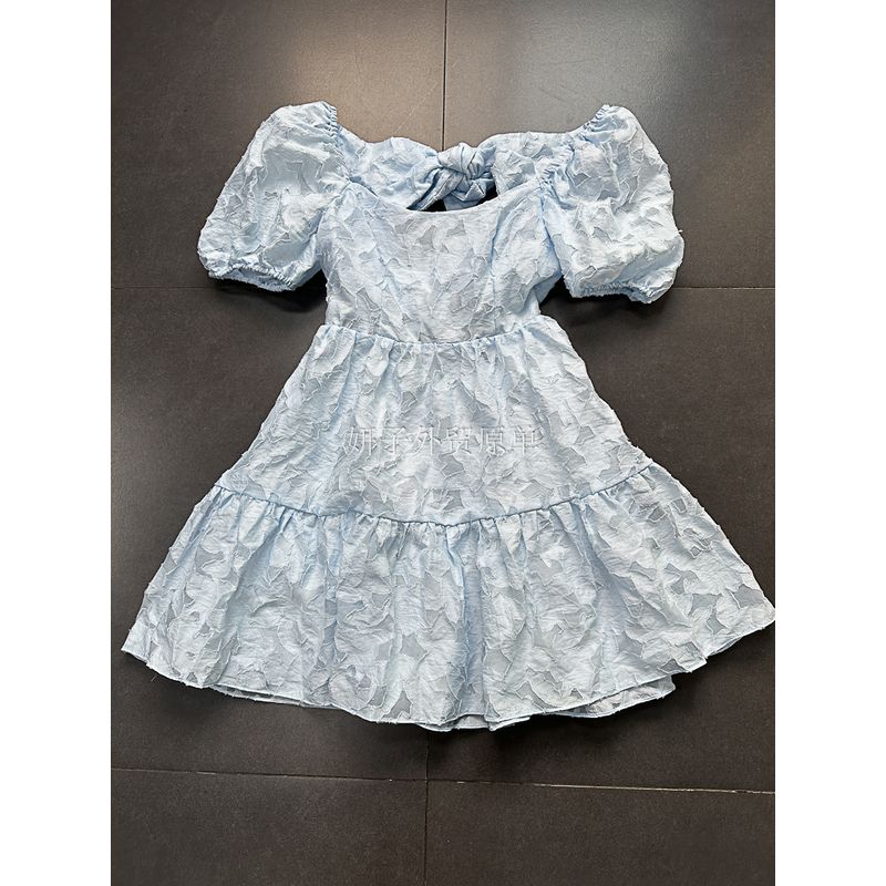 Export Single Los Angeles Single Bare Back Escaped Princess Fluffy Cute Cute Fairy Dark Pattern Dress