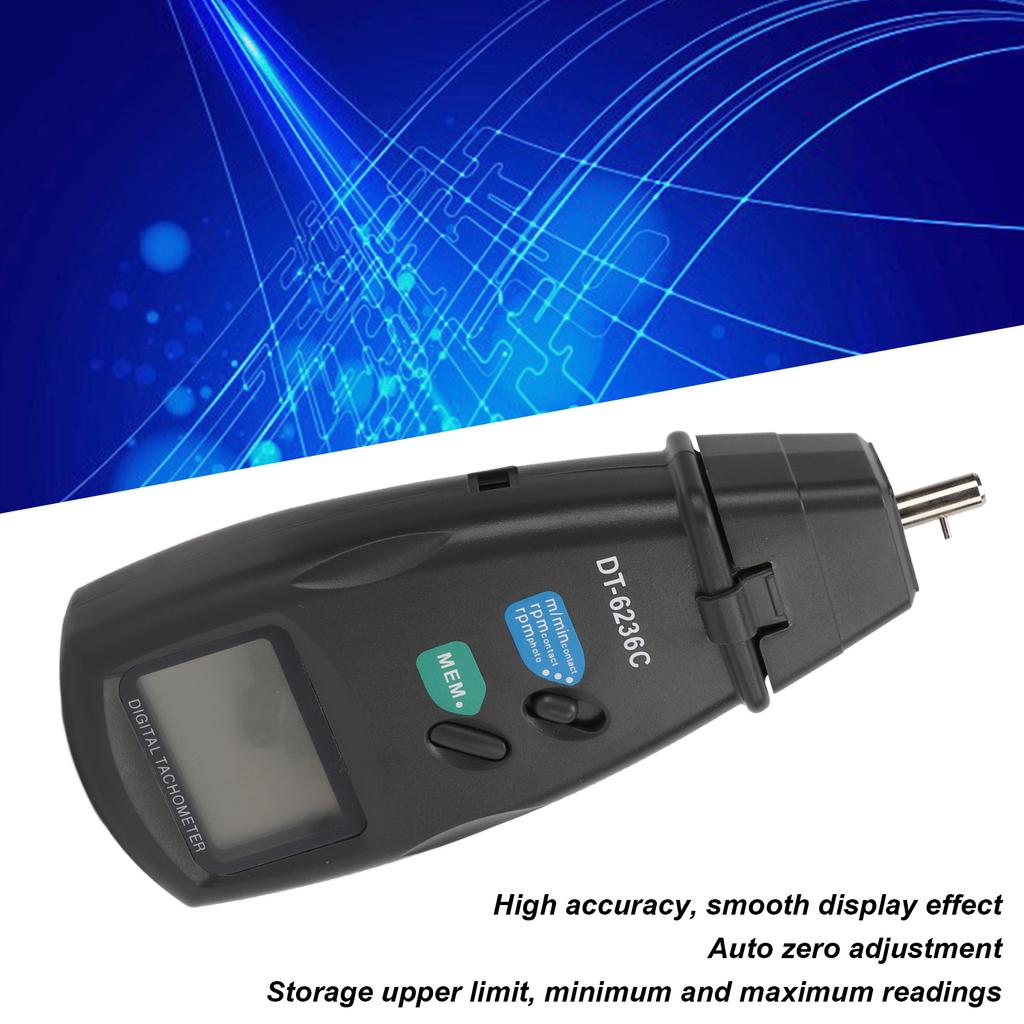 Optoelectronic Digital Tachometer Combo with HD Display, Auto Memory, 96 Data Storage for All-Wheel Car Manufacturing