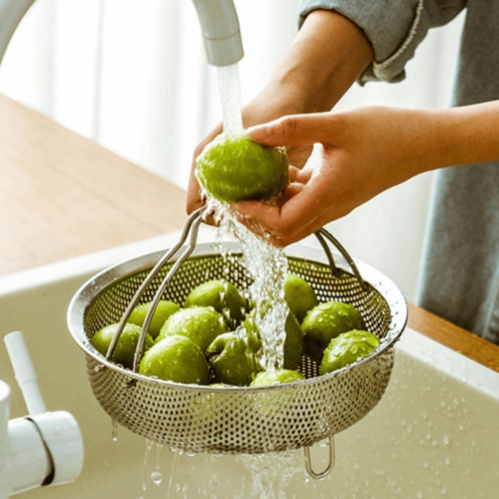 Stainless Steel Steaming Rack Rustproof Drain Basket Fruit Vegetable Strainer  Deep Fryer