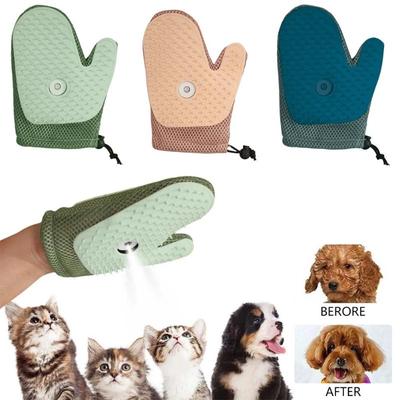 כפפת ספריי טיפוח הכל-באחד לחיות מחמד, ספריי סלרי לחיות מחמד, כפפות ליטוף לחתול