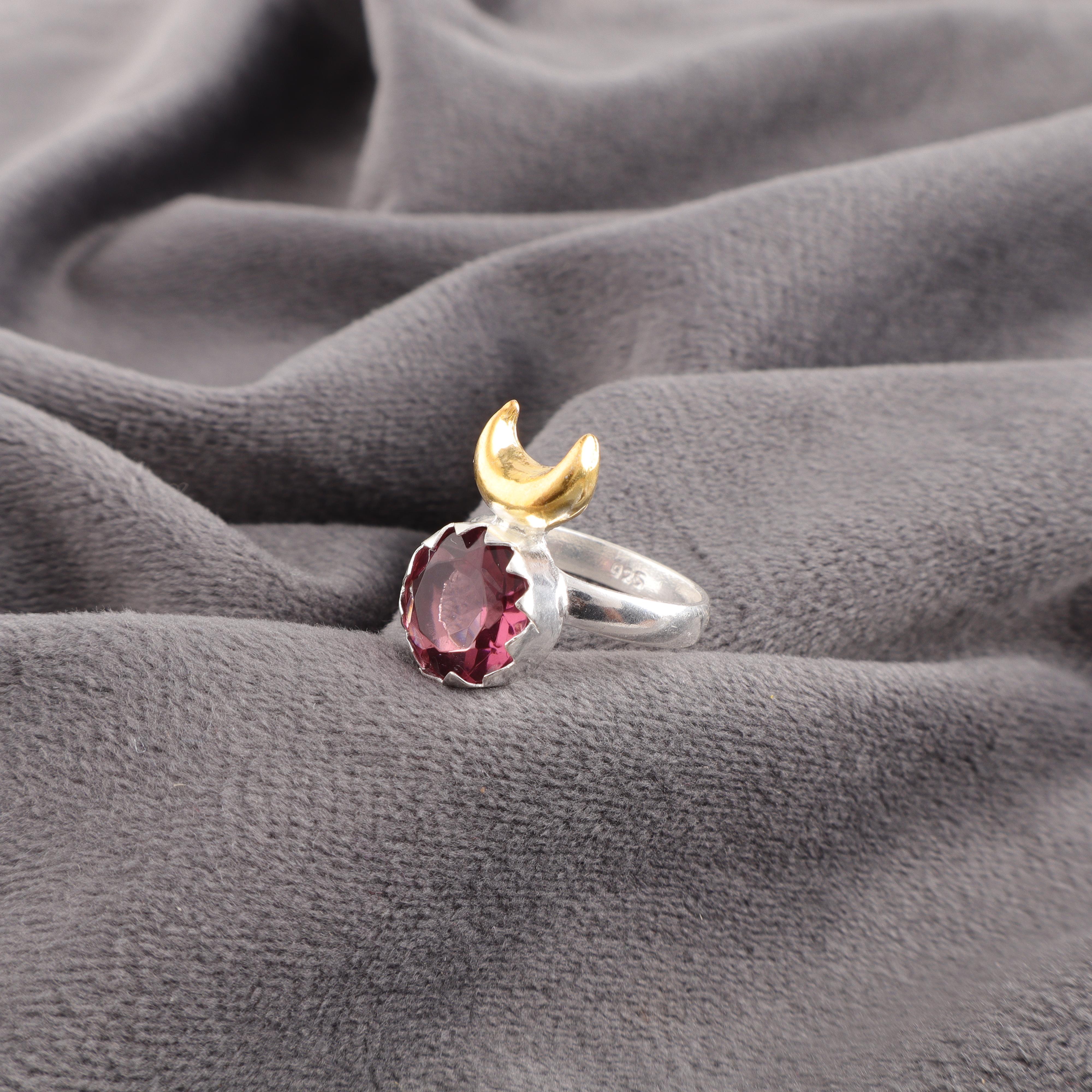 

Ювелирные изделия с родолитом, Ювелирные изделия из серебра ручной работы, Кольцо из стерлингового серебра 925 пробы, Великолепное серебряное кольцо для свадебного подарка 12 розовый