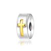 Copper Wings Sister Cross Pendant Charms Fit Original 4Mm Aperture Bracelet Charm Beads Necklace Diy Female Jewelry