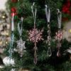 Christmas Transparent Snowflake Decoration Acrylic Transparent Snowflake Christmas Tree Decorative Pendant