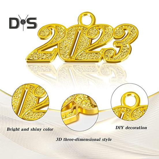 2 ks Galvanicky pokovená dekorace promoční čepice Antikorozní Stylové Šťastná promoce Střapcové přívěsky