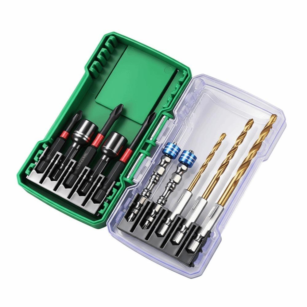 10/15 Pieces Screwdriver Bits Kit S2 Steel Hex Shank Bit Set Magnetic Drill Bits  Motorcycle Repair