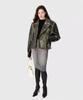 Marine Serre (U) Vintage Moon Leather Biker Jacket Aged Grey Vintage Moon Leather Biker Jacket Gr71 Aged Grey