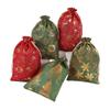 5pcs/lot Cloth Christmas Drawstring Storage Bag Christmas Packaging Bags  Candy Jewelry Toy Presents