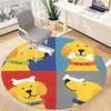1PC Dogs Bones Office Round Area Rug, Mat Suitable For Office, Under Office Chairs Bedroom Living Room Home Decor, Room Deco