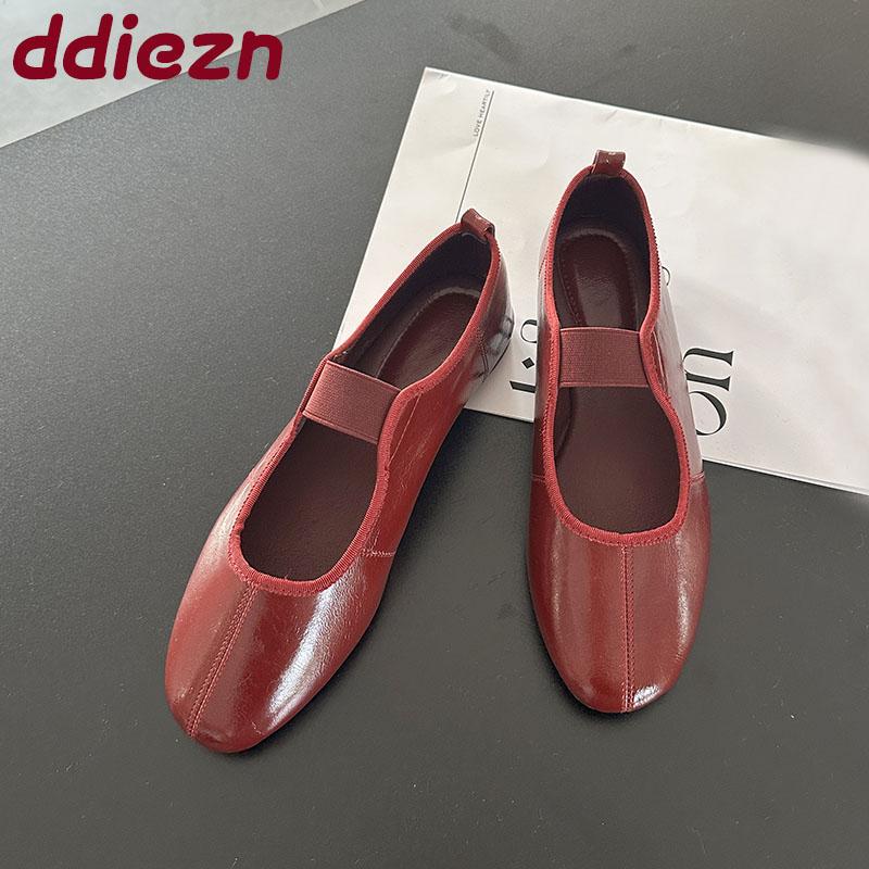 Fashion 2025 New Fashion Round Toe Women Ballet Flats Dance Shoes Soft Female Shallow Footwear Ladies Mary Janes Flats Shoes Big Size 43