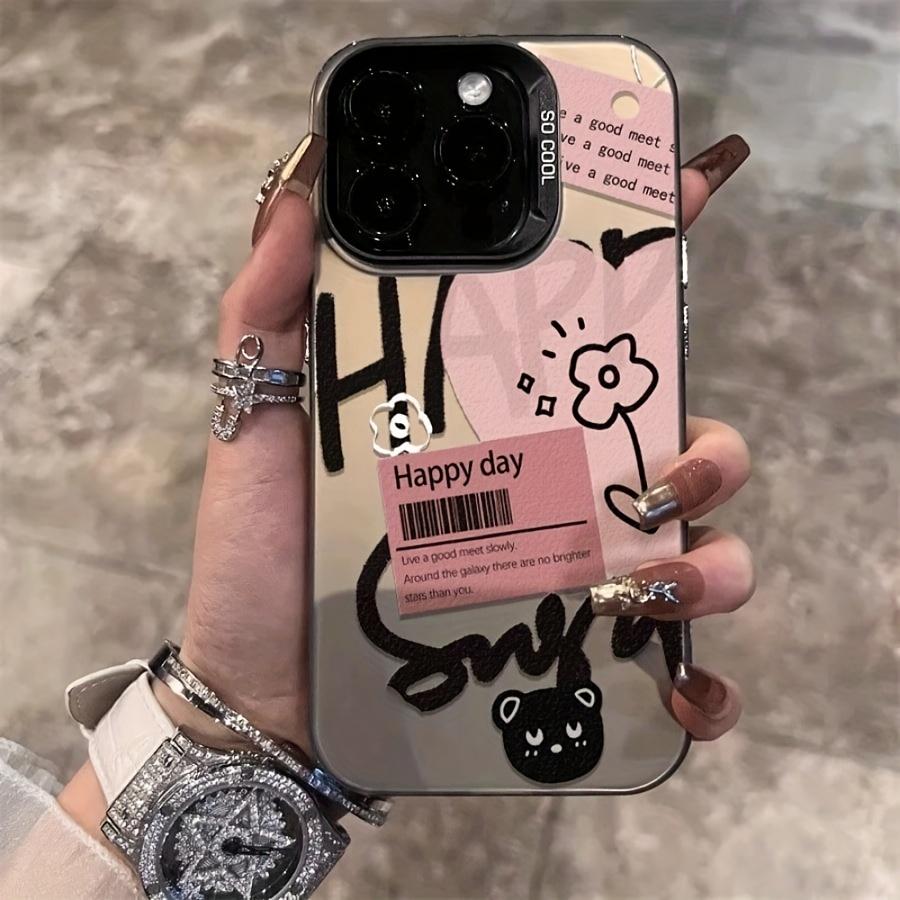 

Painted Graffiti Love Pattern Laser Matte Protective Phone Case iPhone 16 15 14 13 12 11 XS XR X 12/13 Mini Plus Pro Max SE Birthday/Valentine s Day IPhone 14 Pro Max чёрный