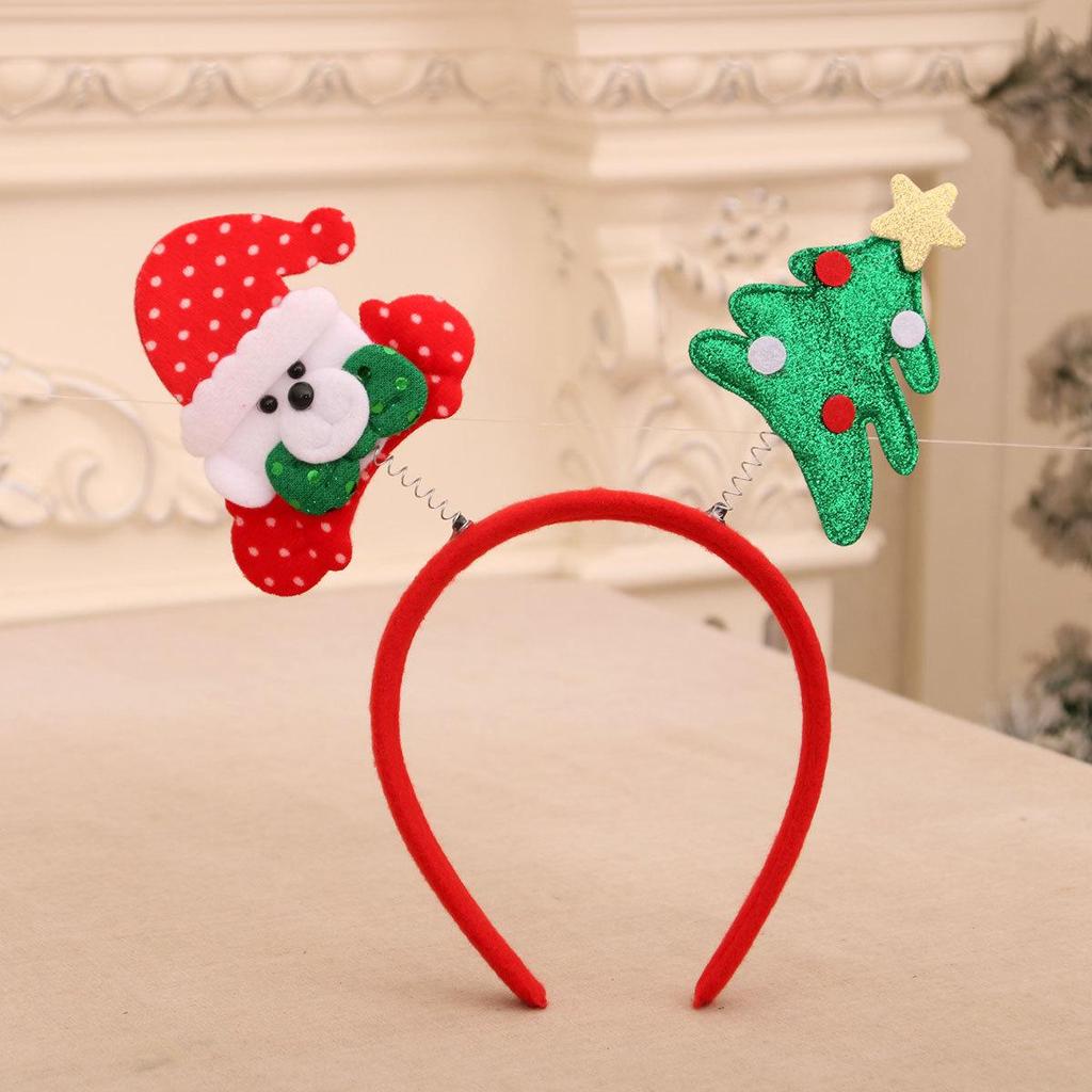 Individually Packaged Cartoon Christmas Headbands: Festive Decorations and Party Gifts with Antlers.