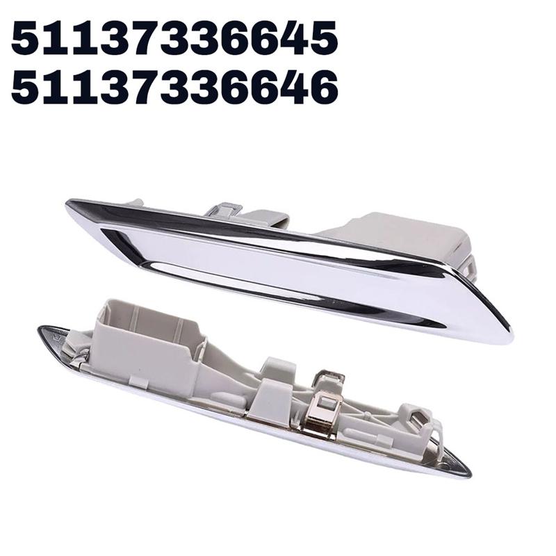 ABLZ-Front Left & Right Fender Trim Molding Exterior Trim Grill For BMW F10 F11 528I 535I / 51137336645, 51137336646