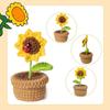 Funny Positive Gifts for Women Emotional Support Plush Plant for Home Artificial Flowers Crochet Sunflower for Decorations