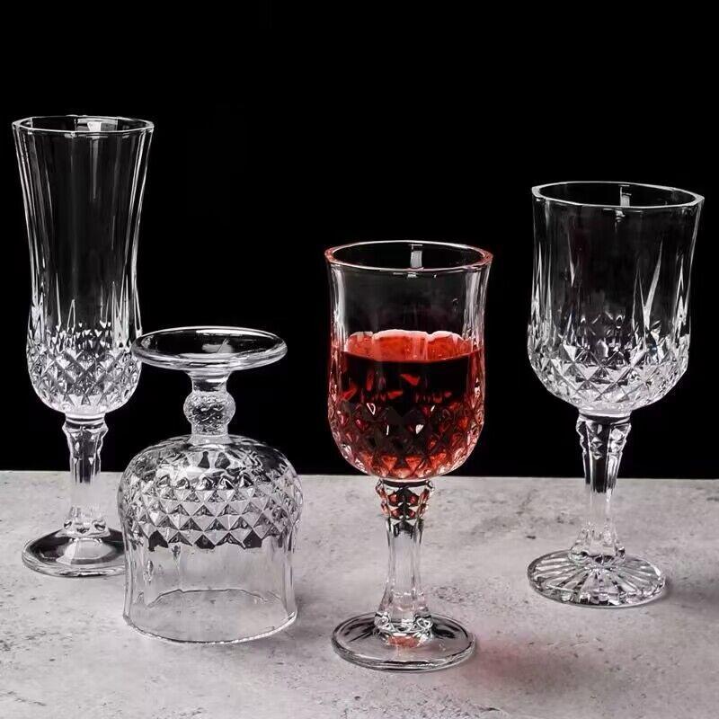 Vintage Crystal Glass Spirits Goblet Cup Cocktail Goblet Engraved Wine Glass Whisky Cups Juice Cup Beer Mug Home Bar Drinkware