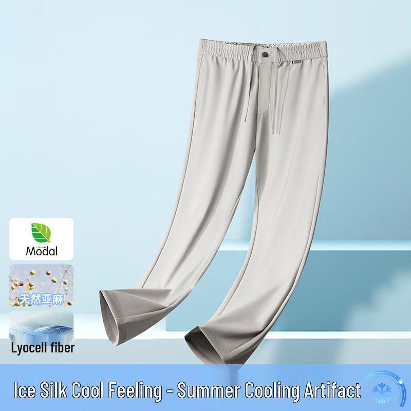 Yiliteng Men s Business Casual Straight-Leg Pants L