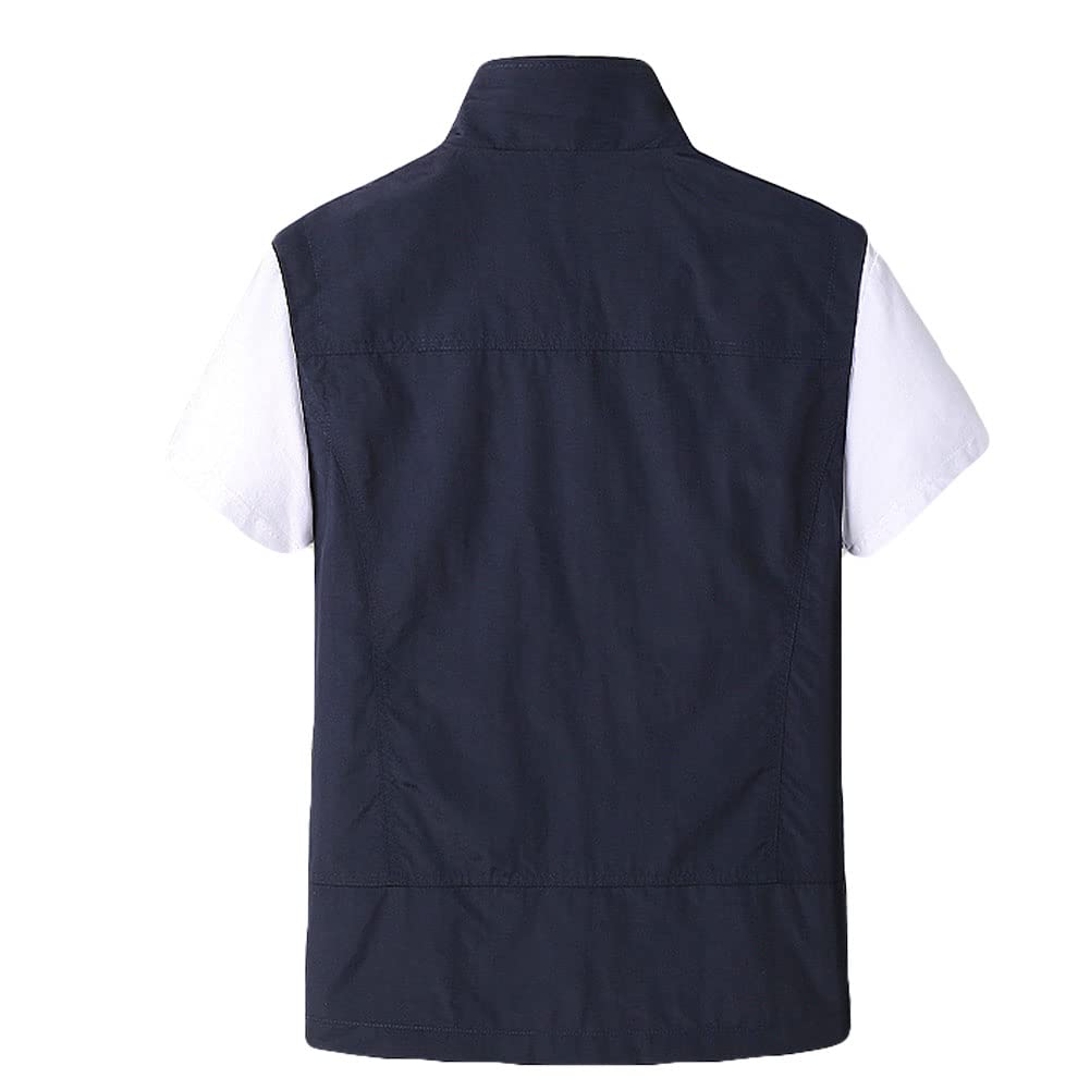 UV Resistant Fishing Photographer Outdoor Mesh Many Summer Quick Military Abrasion Mountain Vest [BOIONi] Vest, Men's Vest, Vest, Stand-up Collar,