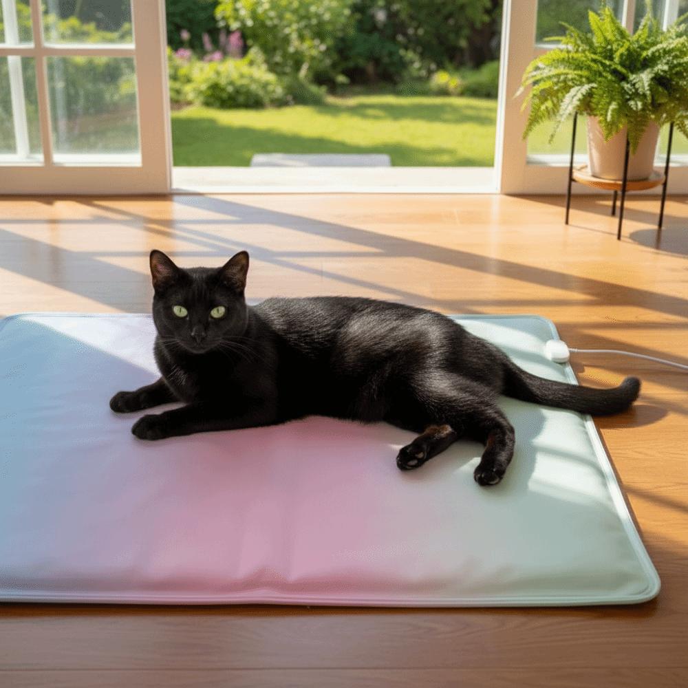 Waterproof Pet Electric Blanket Anti-scratch Warm Cat Electric Heated Pad Thermostat Control Cartoon Pattern Pet Heating Pad