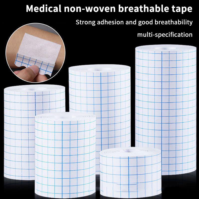 Medical Non-Woven Fixation Tape 1 Roll Antibacterial Breathable Wound Dressing Bandage for Sports Outdoor Emergency