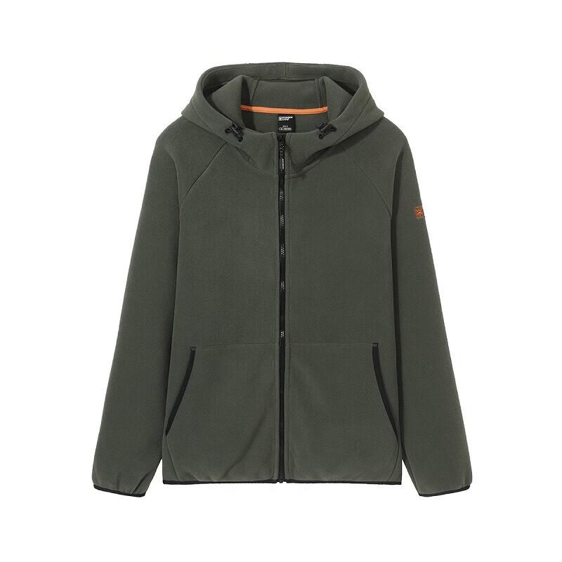 Pioneer Camp Men's Outdoor Windproof Hooded Fleece Jacket