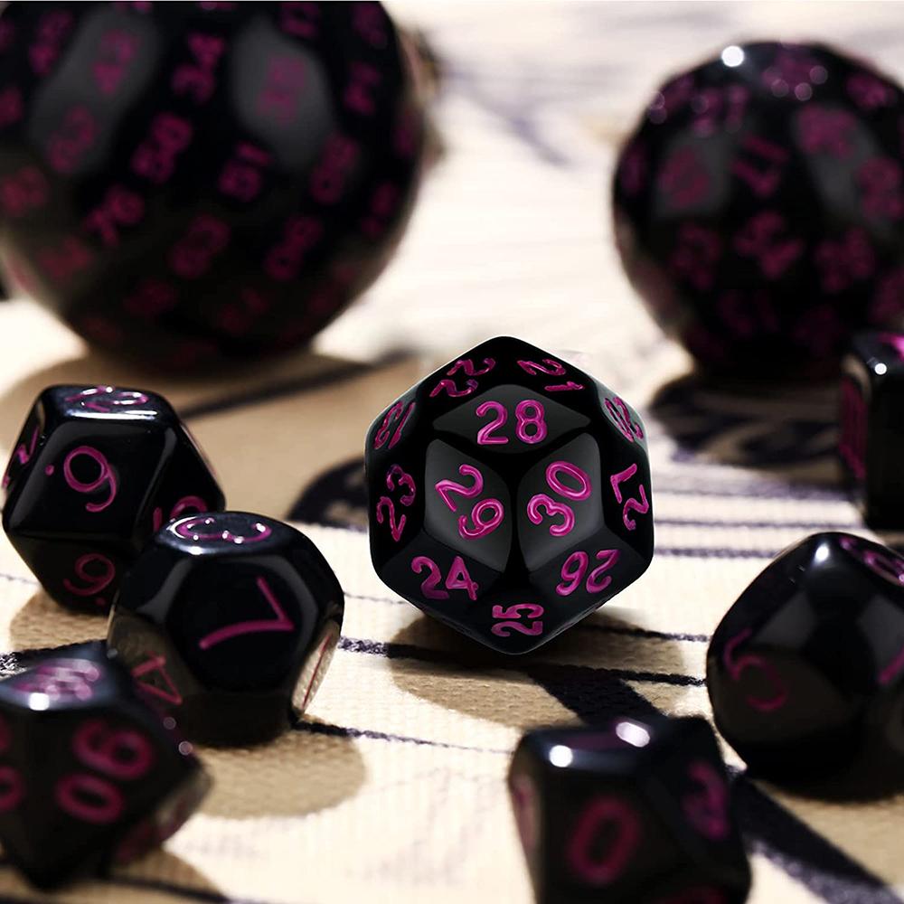 15 Teile/satz Polyedrische Würfel D3-D100 Sphärische RPG Komplette DND Opaque Schwarz 100 Seiten Würfel Rolle Spielen Tisch Party Brettspiel
