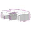 Vidaxl 9-Cz. Garden Furniture Set With Cushions, Beige, Poly Rattan