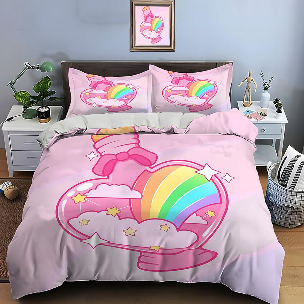 3PC Gothic Love Art Print Bedding Set Duvet Cover 1 Duvet Cover 2 Pillowcases Adult and Children Bedding Set Luxury Gifts