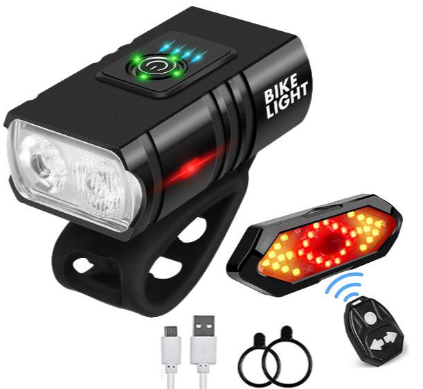 Alliage d'Aluminium Phare Avant de Vélo Faisceau Haut pour Conduite de Nuit - Ensemble Lampe de Poche Vélo Route & VTT