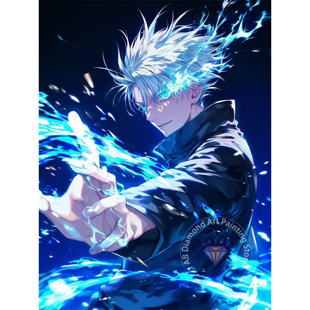 

Jujutsu Kaisen Сатору Годжо Аніме Набір для алмазної вишивки 5D DIY Алмазна вишивка Хрестиком Ручна робота Мистецтво Подарунок Ремесла Домашній декор Round 40x50cm