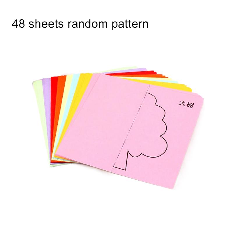 

48/96 листов Бумажные вырезки Цветная бумага Мультяшные Офисные Культурные принадлежности Кабинет Искусств Бумага Киригами Награды для студентов TMZ