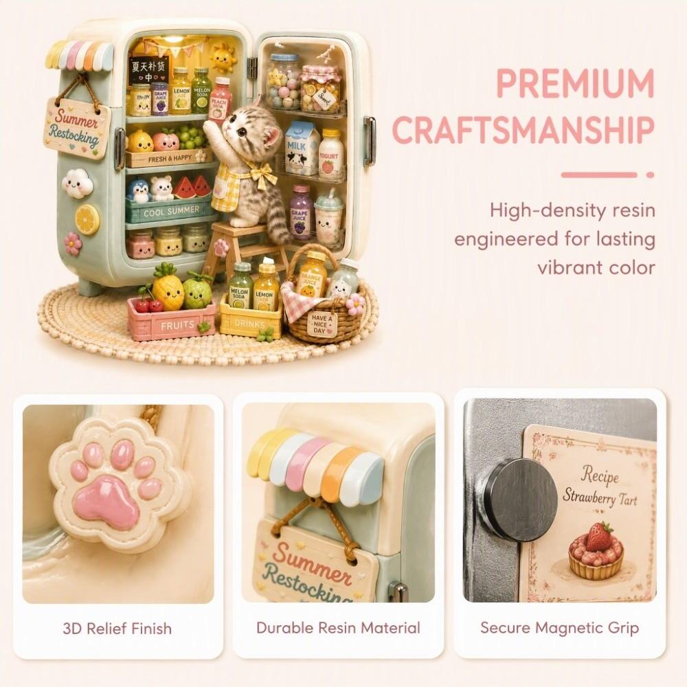 Cartoon Pattern Fridge Magnet 3D Relief Decorative Fridge Magnet Refrigerator Magnet Kitchen Decor