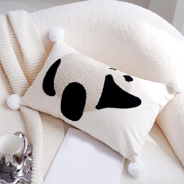 Cuddly Panda Pillow Case for Bedroom or Living Room Comfortable Sofa Pillowcase Removable Washable Cushion Cover