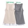 Europäisches & Amerikanisches Damen Schlankmachendes Color-Block Popeline Patchwork Kurzes Kleid - Modischer Temperament Stil