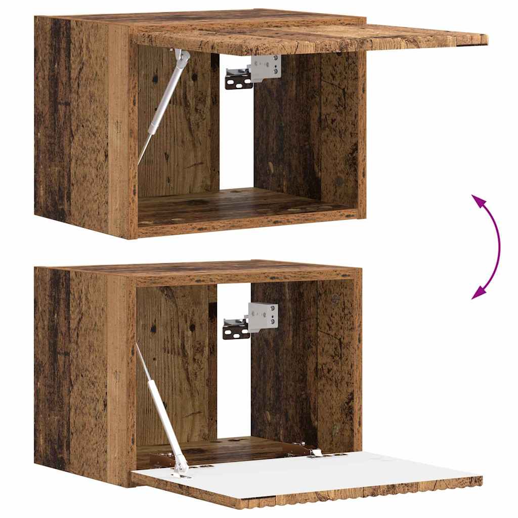 Wall Mounted TV Cabinet Smoked Oak Finish 39 x 31 x 29.5 cm