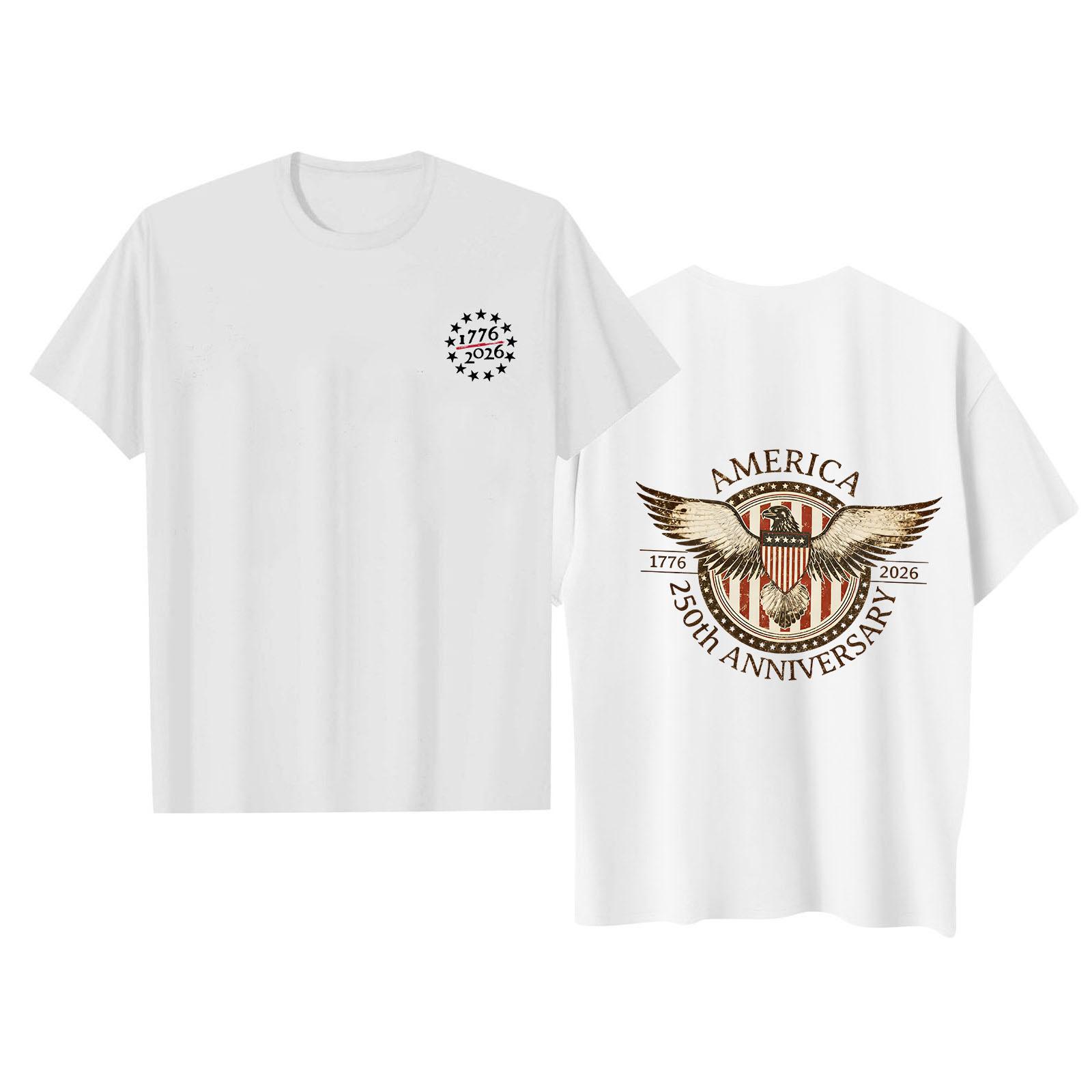 

Men s Casual Daily Printed Top Round Neck T-shirt XXXL білий