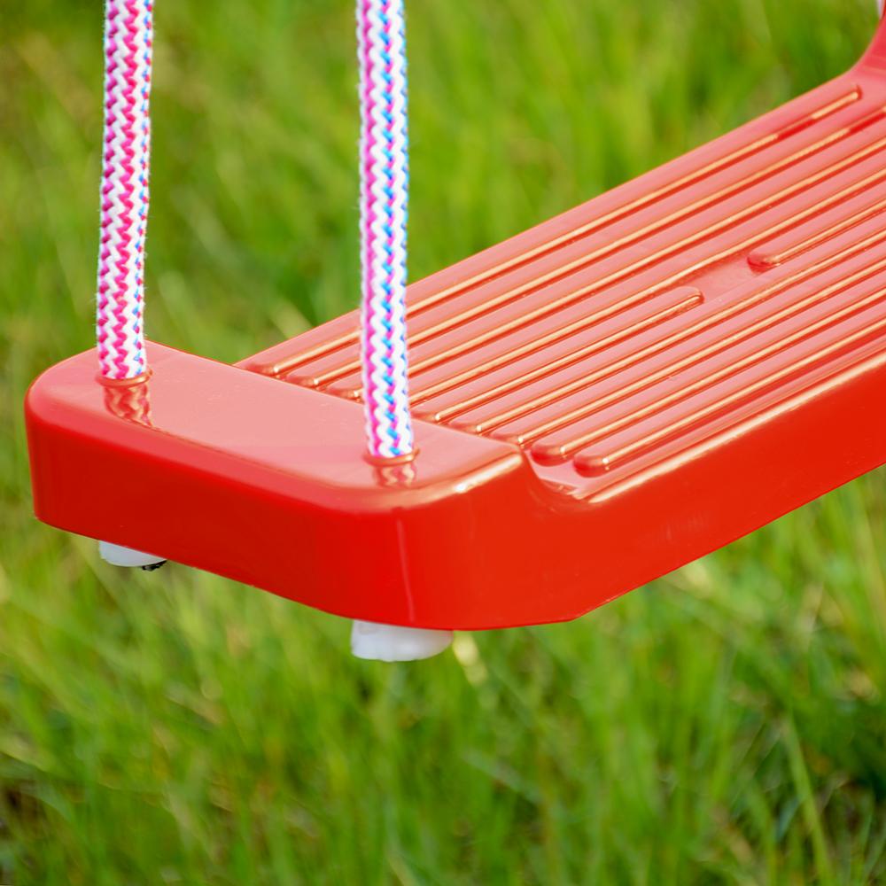 Frame for a garden swing, gray + colorful stork's nest + board