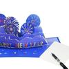 Elegant Colorful Popping Up Holiday Card Greeting Card for New Year Wishes 6XDE