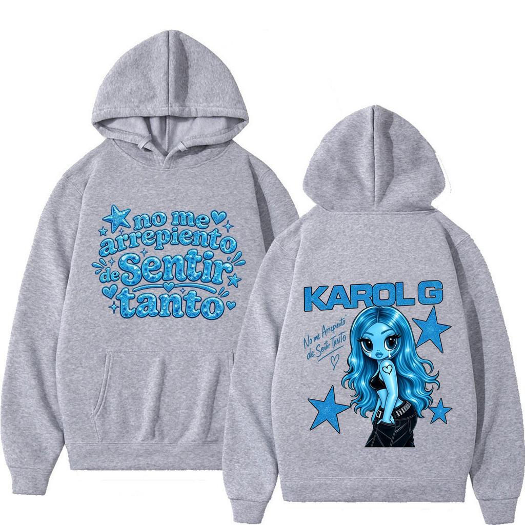 Karol G Album No Me Arrepiento De Sentir Tanto Print hoodie Men Women High quality Sweatshirt pullover