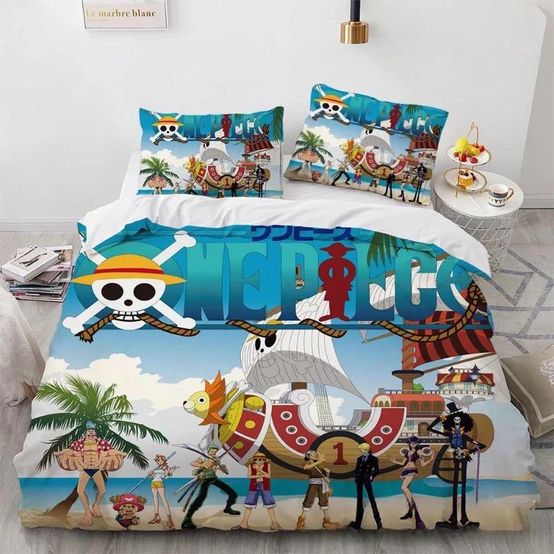 Anime One Piece Bedding Set Boys Girls Bedroom Decor Twin Full Queen King Size Cosplay Duvet Cover Pillowcases Gifts