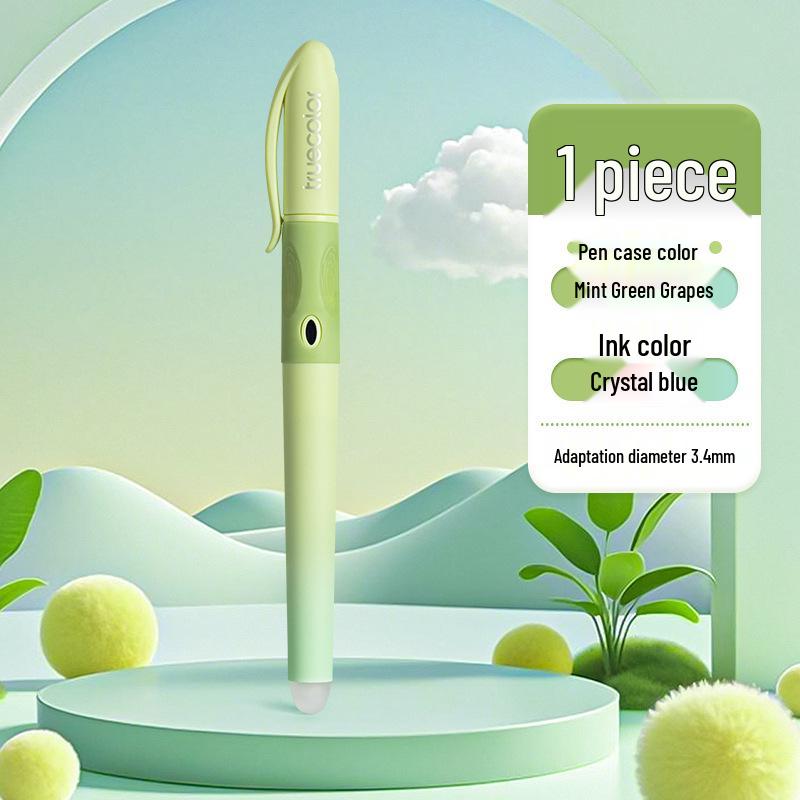 Gradientní barevné pero plnicí pero s tepelně smazatelným inkoustem a korekcí držení těla pro studenty - Unisex, Vyměnitelná bombička
