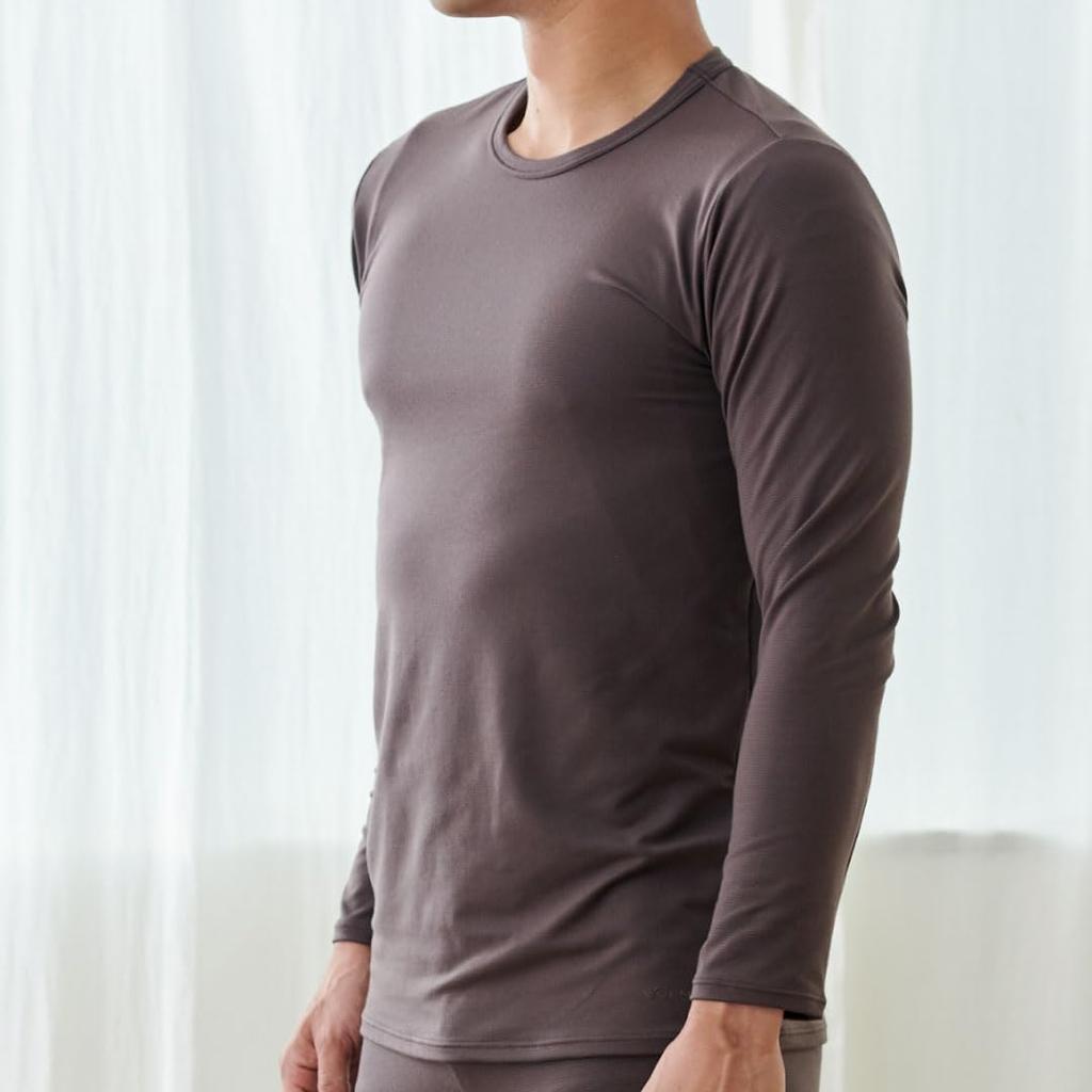 VENEX Sleeve Crew Neck Recovery Size M Men's 3/4 Wear, Mocha,