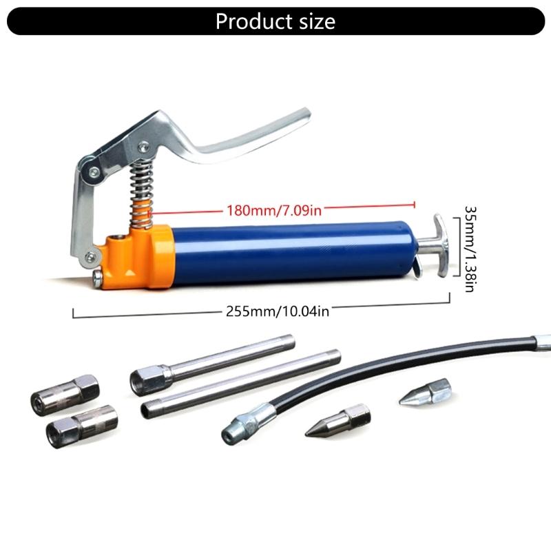 Miniature 120cc High Pressure Grease Guns Lubrication Injectors, Single Hand Lubrication Suitable for Machinery Home Use