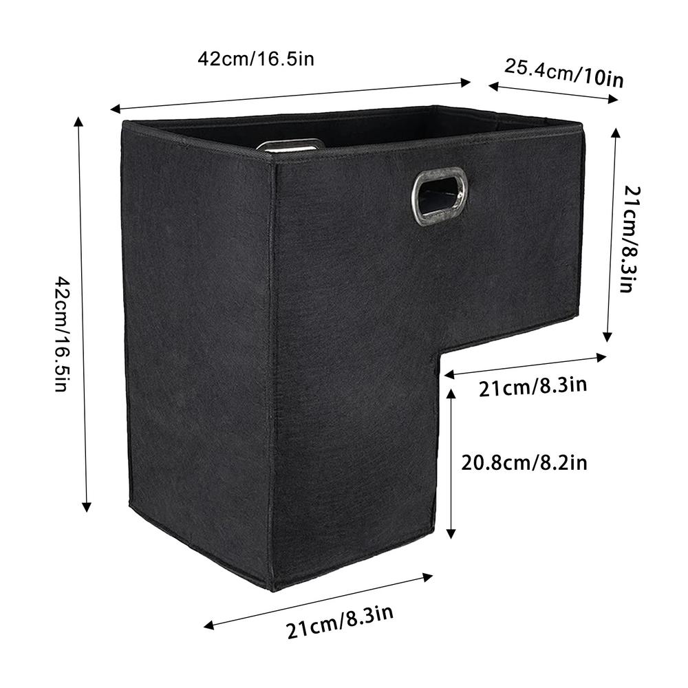 Foldable Felt Stair Step Storage Basket, Step Organizer for Toys, Books & Clothes, Space-Saving Home Nursery Staircase Bin